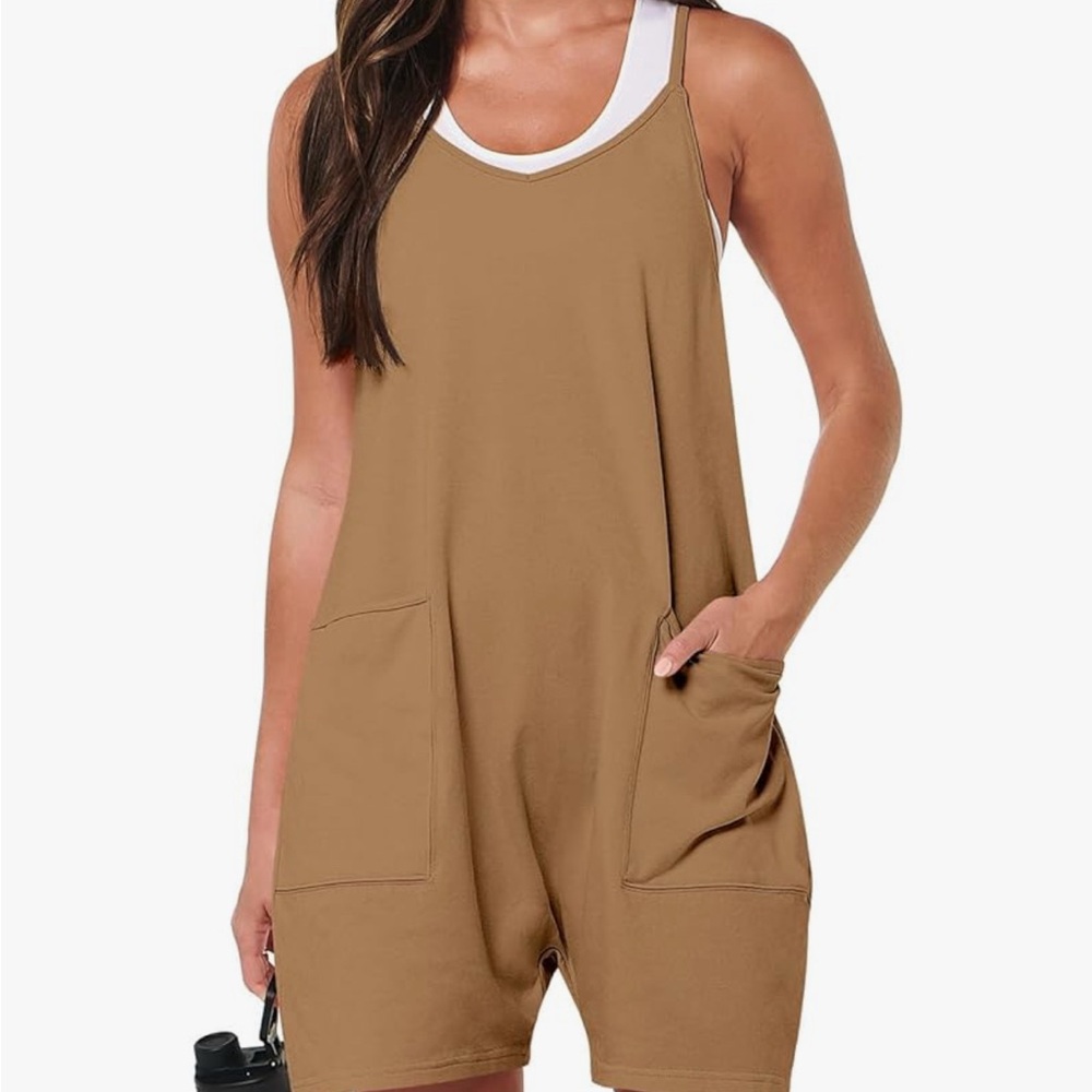 Women's brown romper